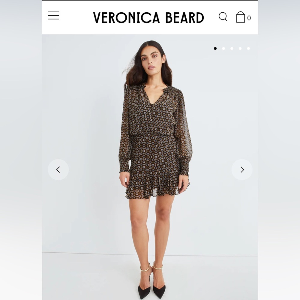 Veronica Beard Sacchi Token-Print Dress